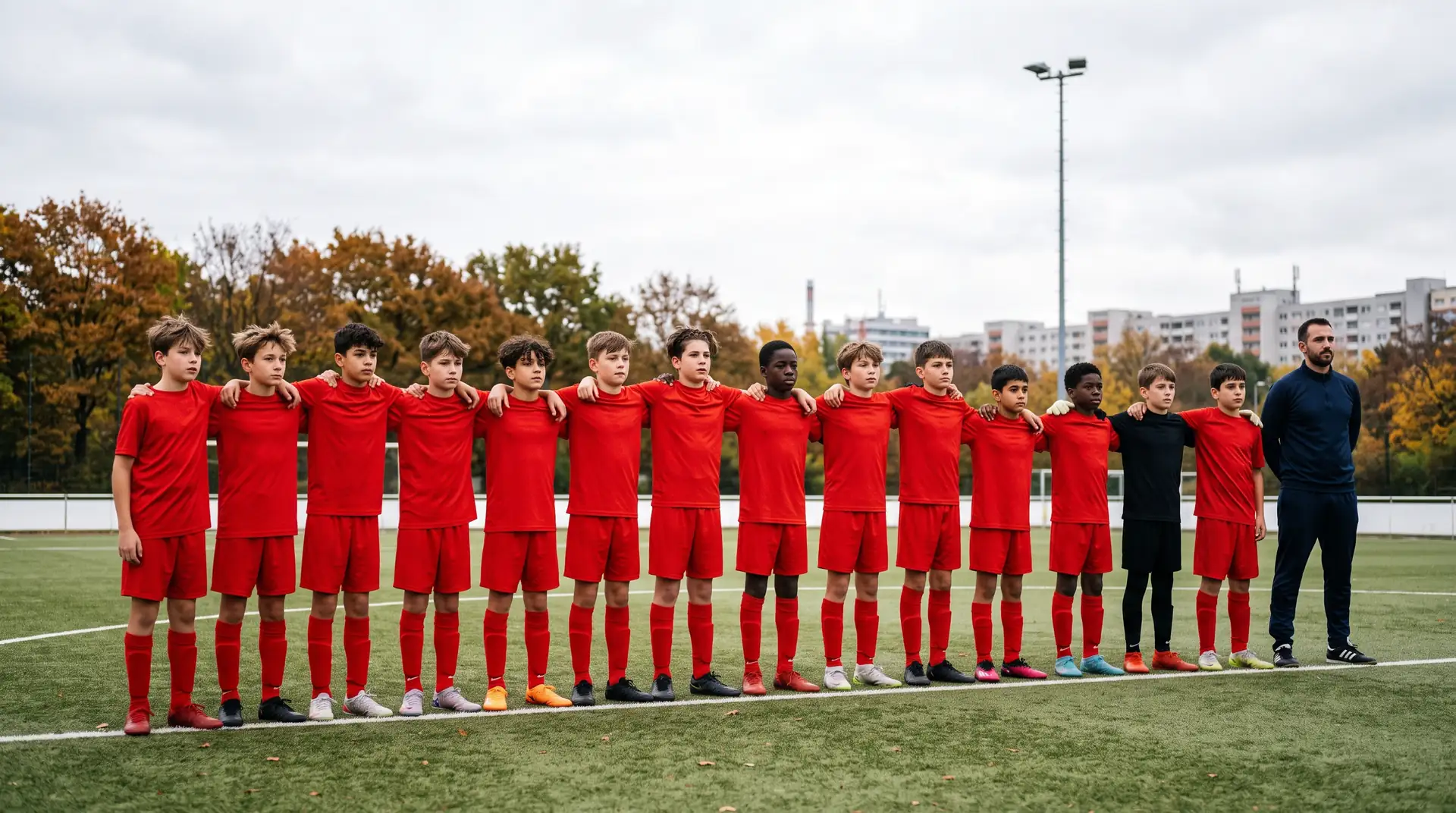 Mannschaft des FC Wilmersdorf vor dem Anpfiff